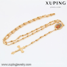 42338 Xuping Jewelry Fashion 18K Plaqué Or Croix Collier avec Croix Pendentif